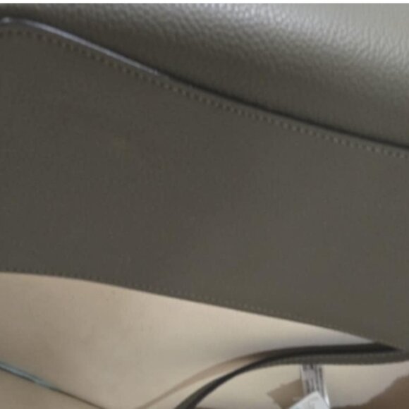 Nwt Coach large Town bucket bag in real leather olive green and silver - Picture 3 of 12